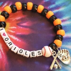 COPY - COPY - HANDMADE MLB Black and Orange Baltimore Orioles Baseball I Love O…